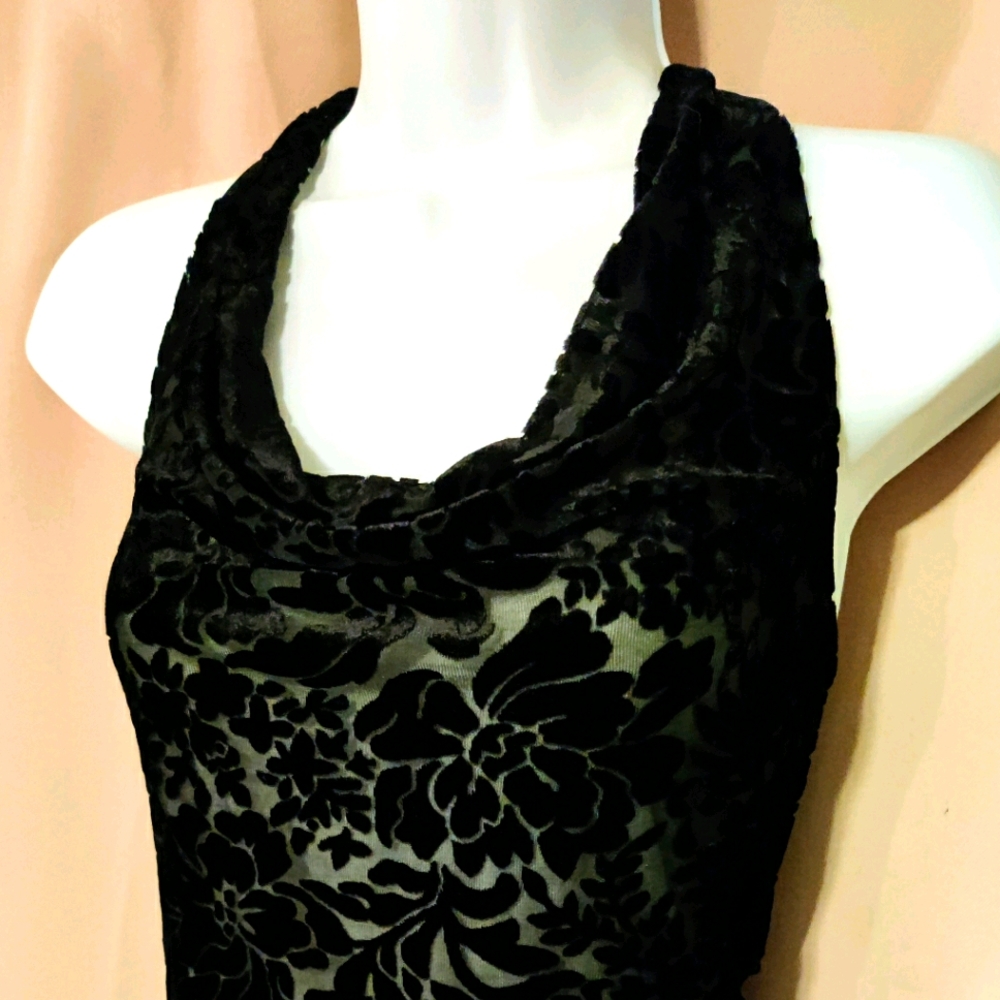 Velvet & Sheer Halter